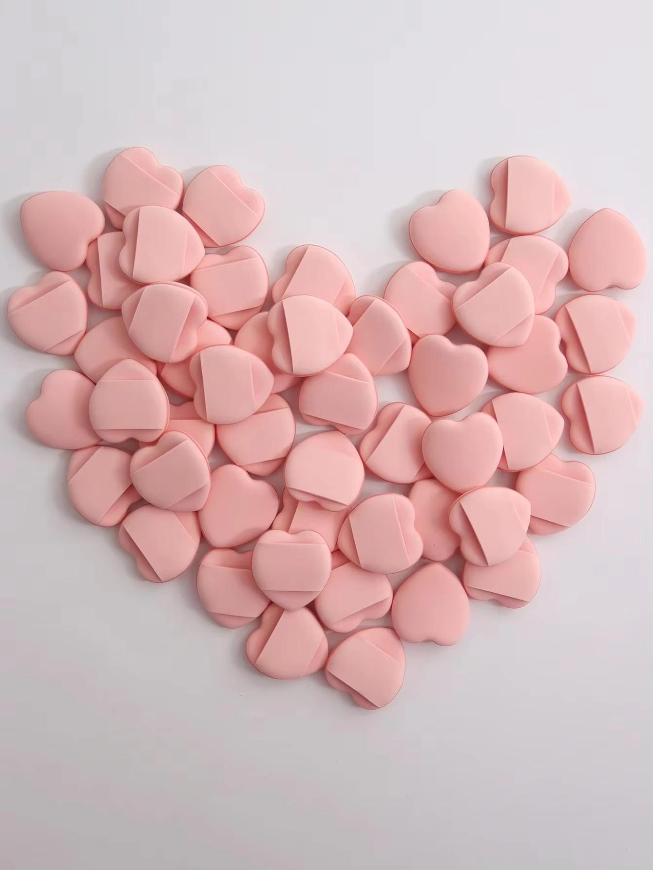 50 шт. Мини-спонж для пальцев Розовый Мини-размер Набор спонжей для пальцев Аппликатор для тонального крема и консилера Подушечка-спонж для пальцев